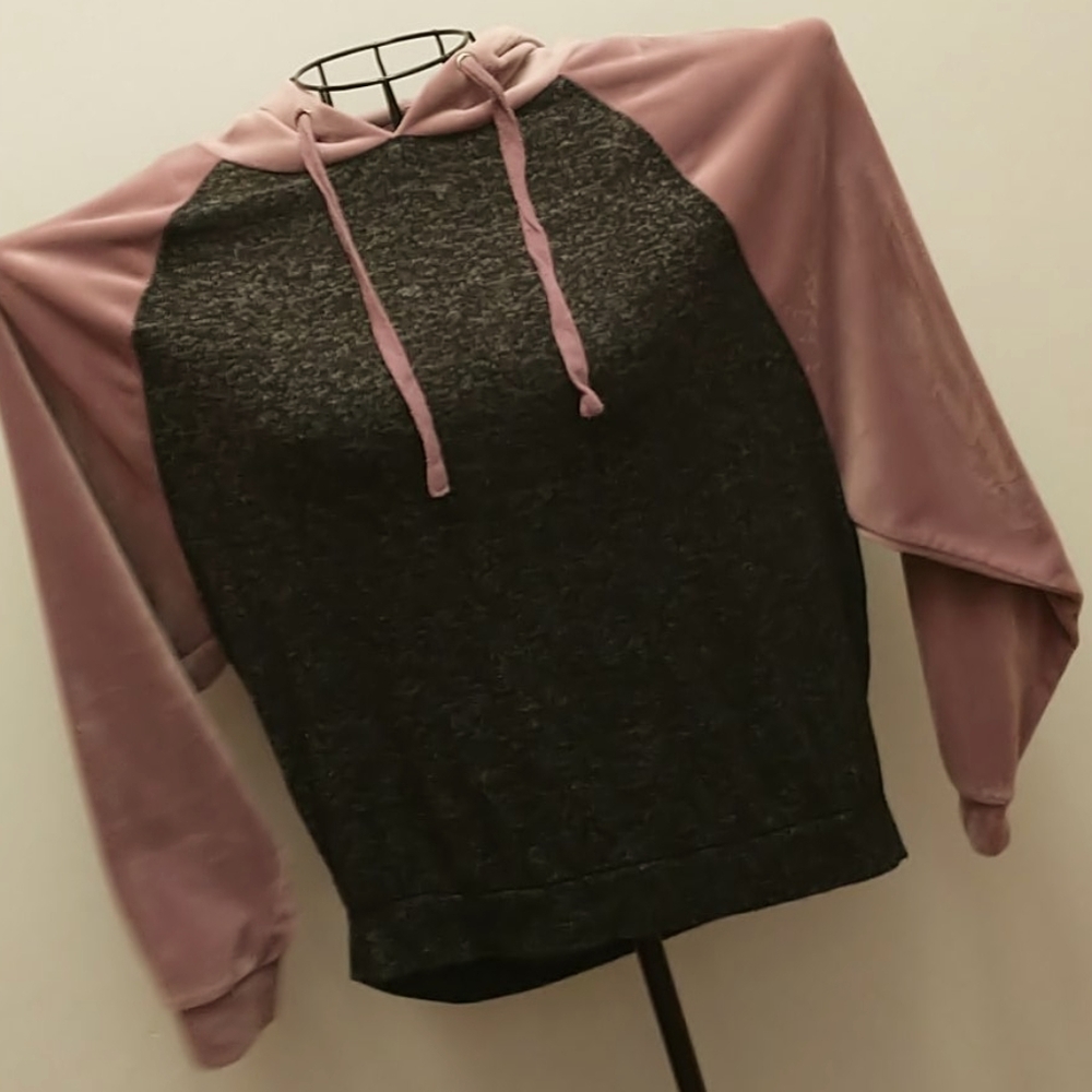 Pink Republic Knit and Velour Hoodie - S